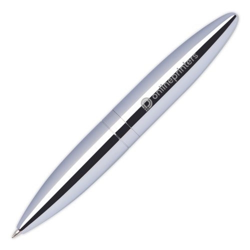 Zilverkleurige metalen balpen met clip.