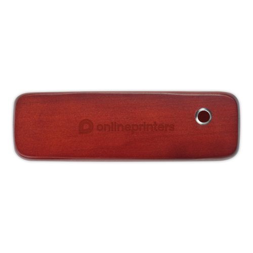 Bruine houten schrijfset met pen en doos.