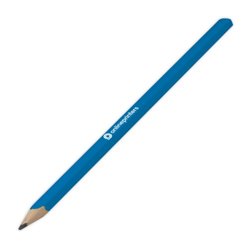 Blauw houten potlood om mee te schrijven en tekenen.
