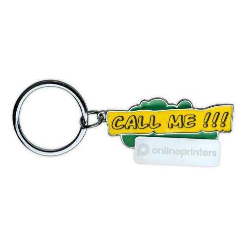 Metalen sleutelhanger met ring.
