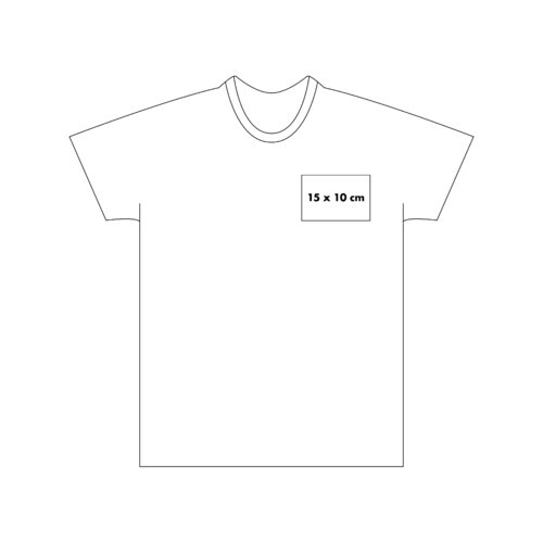 Katoenen unisex t-shirt met korte mouwen.