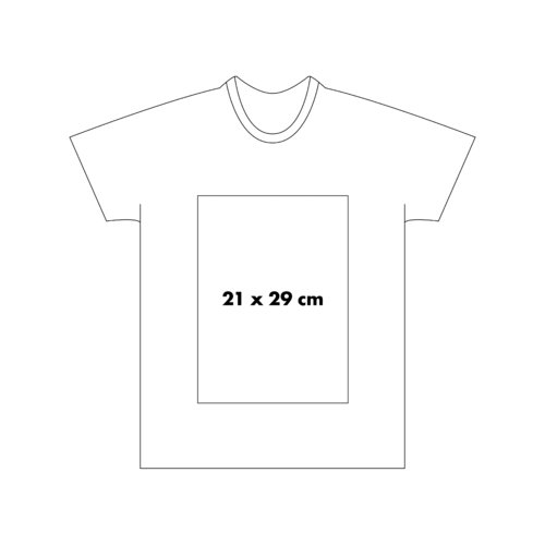 Wit katoenen T-shirt met korte mouwen en ronde hals.