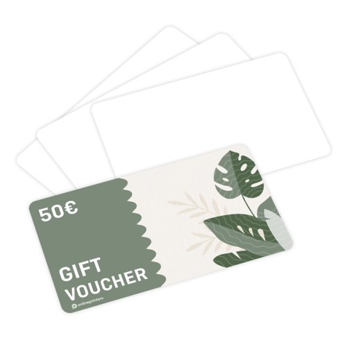 Eenvoudige cadeaubonkaarten, 9,0 x 5,0 cm, enkelzijdig bedrukt 4