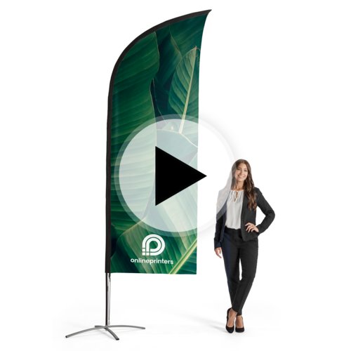 Wingflag systeem incl. druk, 84 x 305 cm 2