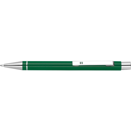 Groene gelpen met clip en drukknop.