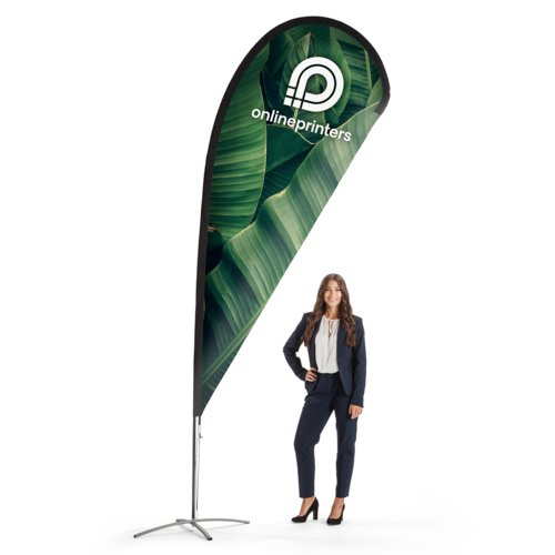 Dropflag incl. druk, 122 x 338 cm 1