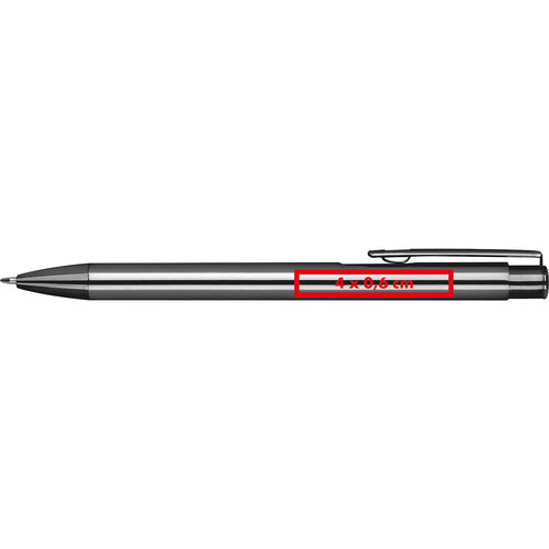 Zilverkleurige metalen klikbalpen met clip.
