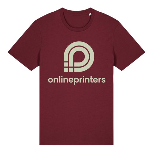 Bordeauxrood biologisch katoenen t-shirt met unisex pasvorm.