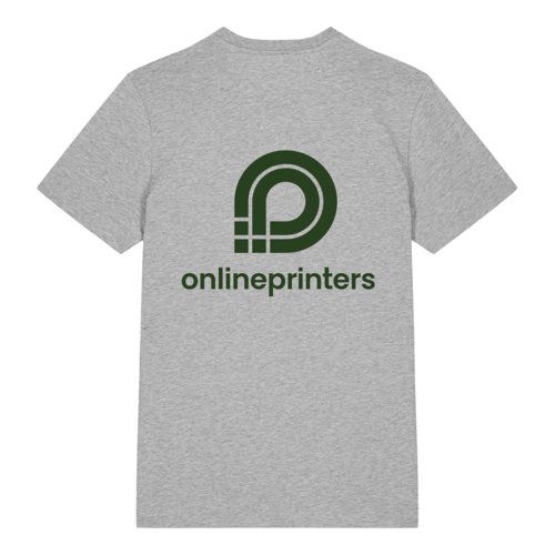 Grijze gemêleerd biologisch katoenen T-shirt, unisex pasvorm.