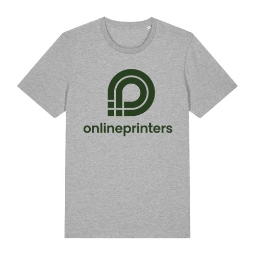 Gevlekt grijs biologisch katoenen T-shirt met unisex pasvorm.