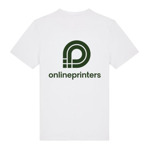 Wit biologisch katoenen T-shirt voor dames en heren.
