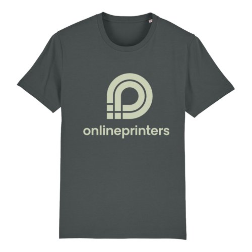 Antracietkleurig biologisch katoenen T-shirt met unisex snit.