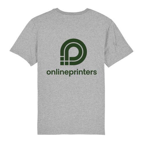 Grijze gemêleerde biologisch katoenen T-shirt, unisex.