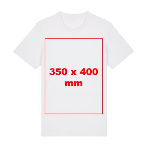 Wit katoenen T-shirt met korte mouwen.