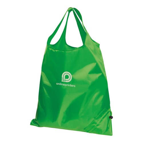 Groene opvouwbare tas met trekkoord.
