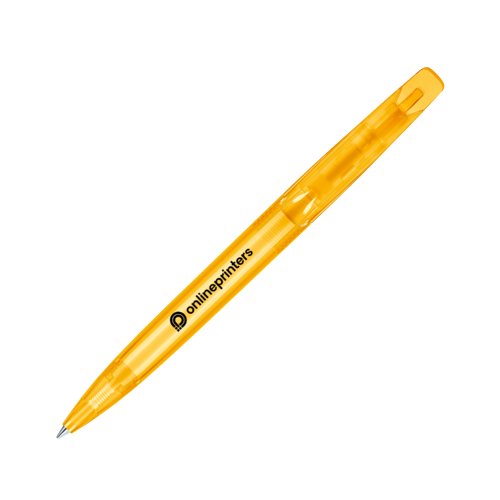 Gele plastic draaibalpen met clip.