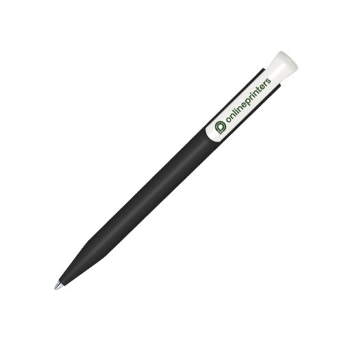 Zwarte bio balpen met drukmechanisme.