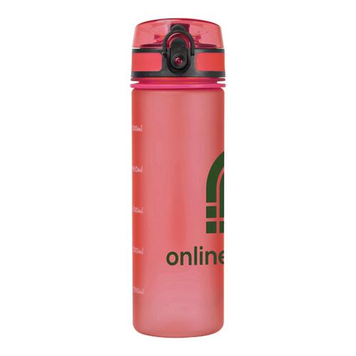 Roze Tritan drinkfles met schroefdop.