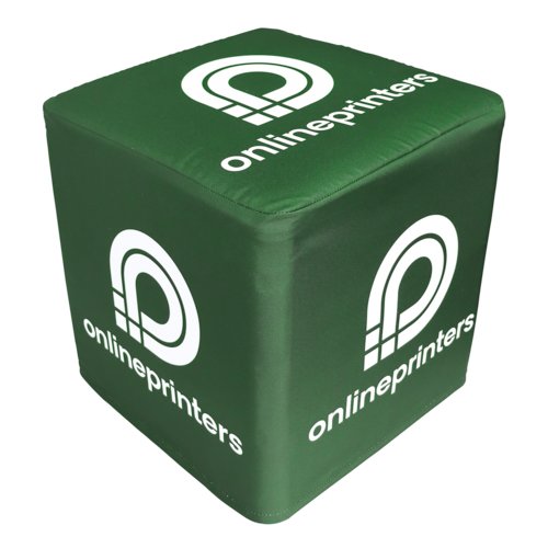 Groene stoffen zitkubus.