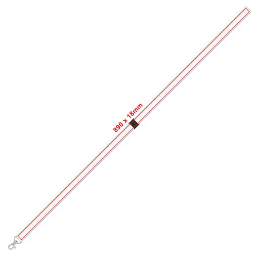 Licht polyester koord met karabijnhaak.