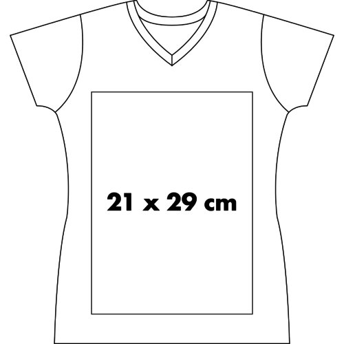 Katoenen T-shirt met V-hals voor dames.