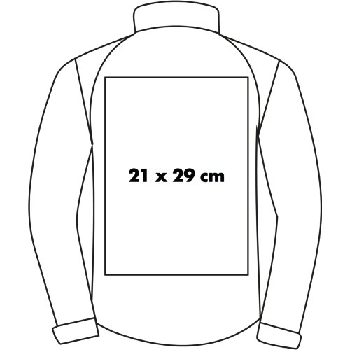 Softshell jas voor heren met volledige ritssluiting.