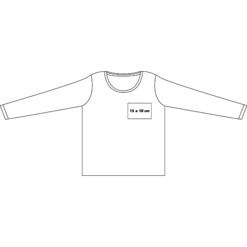 Katoenen T-shirt met lange mouwen voor heren met ronde hals.
