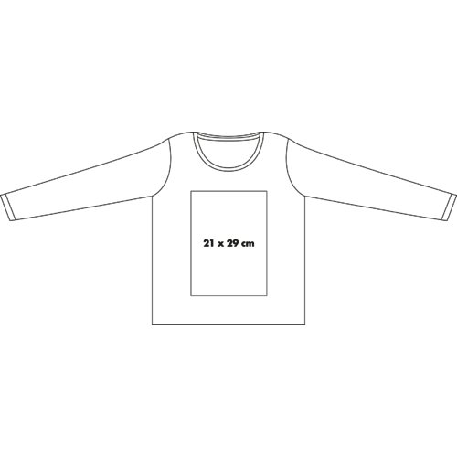 Herren T-shirt mit langen Ärmeln und Rundhalsausschnitt.