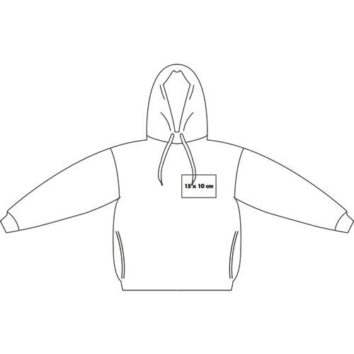 Stoffen hoodie voor heren met capuchon en trekkoord.
