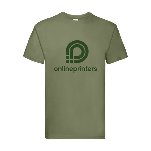 Groen katoenen t-shirt met korte mouwen.
