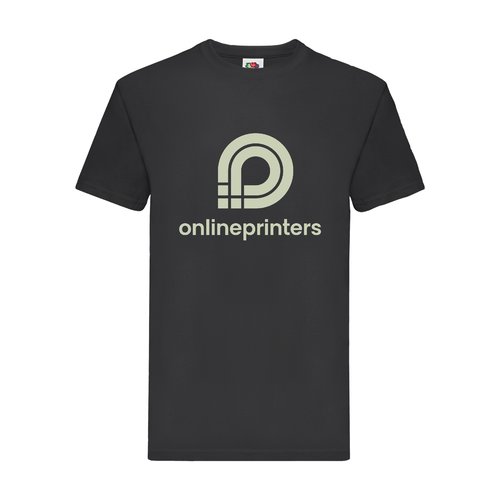 Zwart katoenen T-shirt voor heren met korte mouwen.
