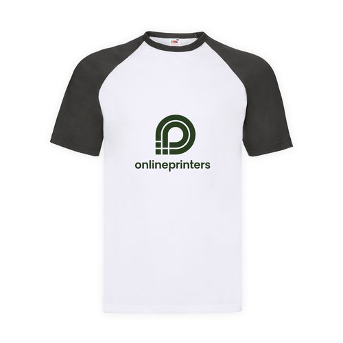 Katoenen T-shirt met contrasterende raglanmouwen.