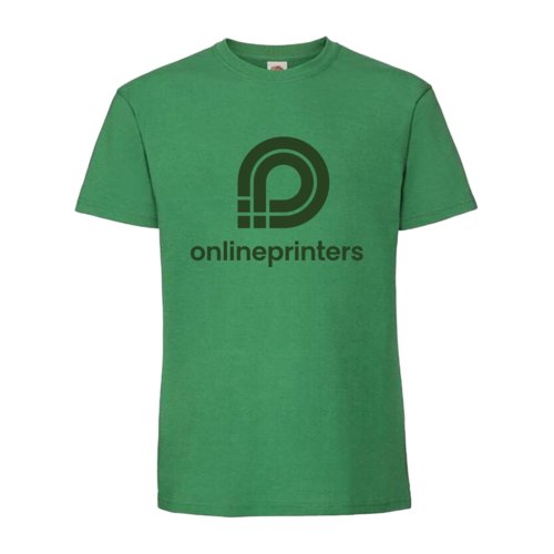 Groen katoenen T-shirt voor heren met korte mouwen.