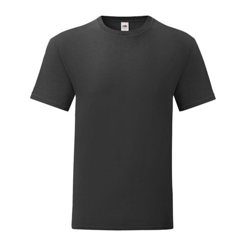 Zwart katoenen T-shirt voor heren met korte mouwen.