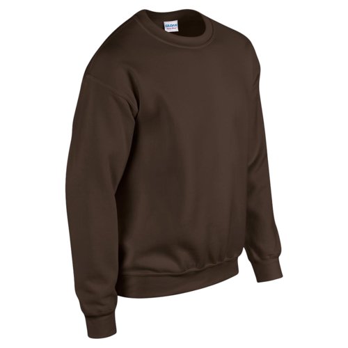 Donkerbruin katoenmix sweatshirt voor heren.