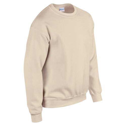 Zandkleurig sweatshirt van katoenmix voor heren.