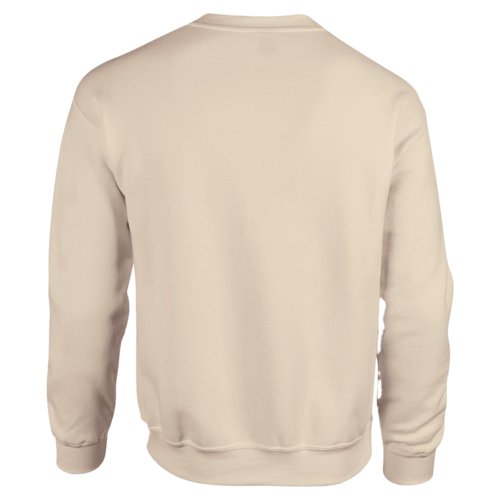 Zandkleurig heren sweatshirt van katoenmix met lange mouwen.