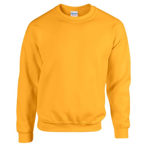 Goudgele sweater van katoenmix voor heren.