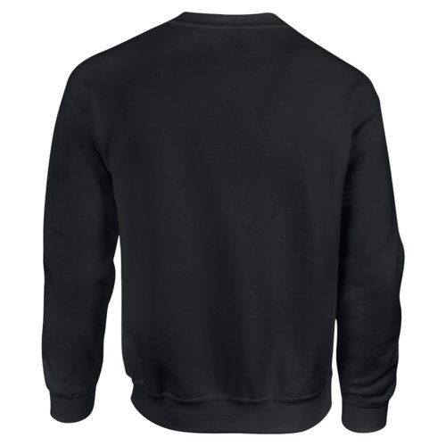 Zwart katoenmix sweatshirt met ronde hals.