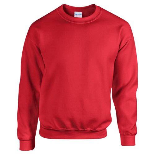 Rode heren-sweatshirt van katoenmix met ronde hals.