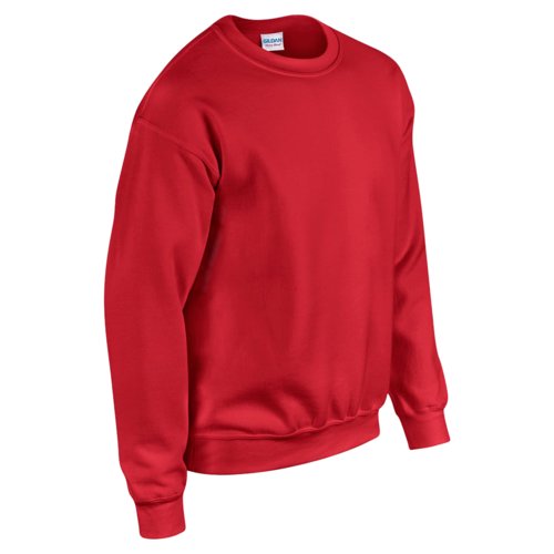 Rode heren sweatshirt met ronde hals van katoenmix.