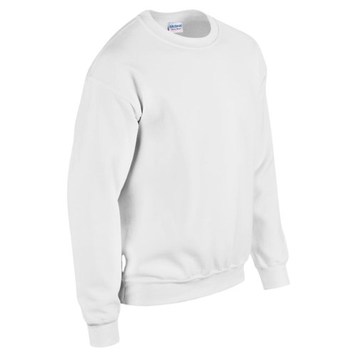 Wit katoen-polyester sweatshirt voor heren.