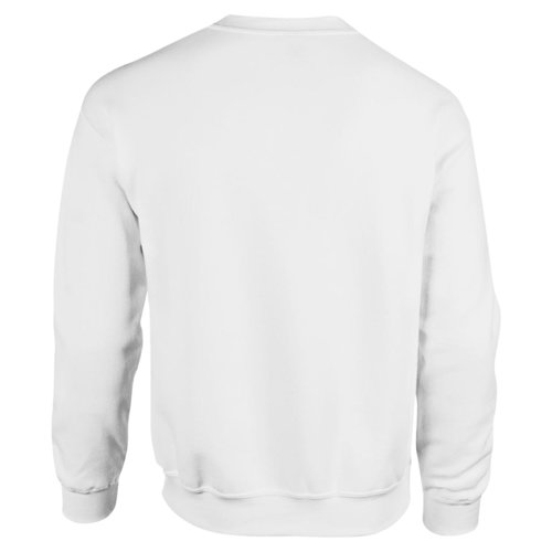 Wit katoen-polyester heren sweatshirt.
