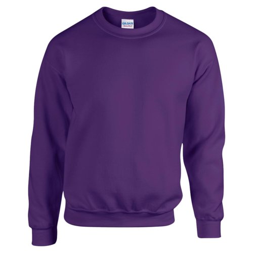Paarse heren sweatshirt van katoenmix met ronde hals.