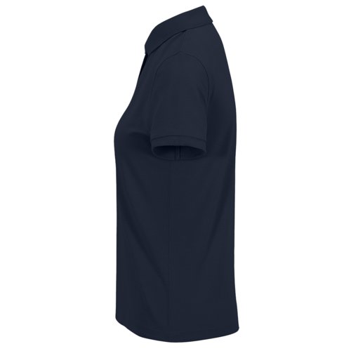 Marineblauwe katoenen polo voor dames.