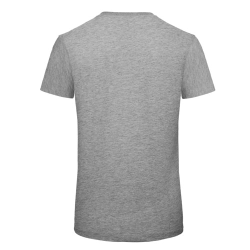 Grijs biologisch katoenen T-shirt met korte mouwen.