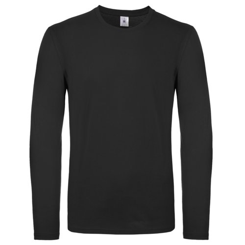 Zwart katoenen shirt met lange mouwen.