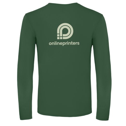 Donkergroen katoenen shirt met lange mouwen voor heren.