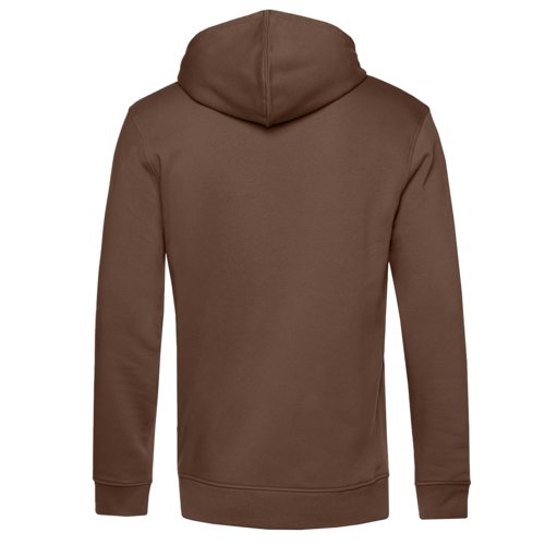 Bruine hoodie van katoenmix met capuchon en trekkoord.