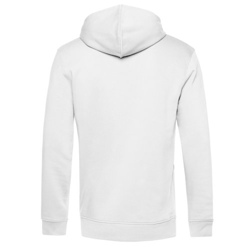 Witte hoodie van katoenmix met capuchon.